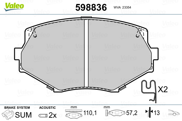 Valeo Remblokset 598836