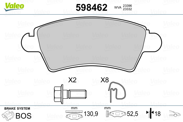 Valeo Remblokset 598462