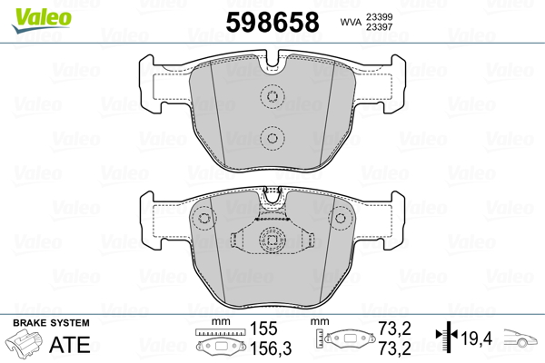 Valeo Remblokset 598658