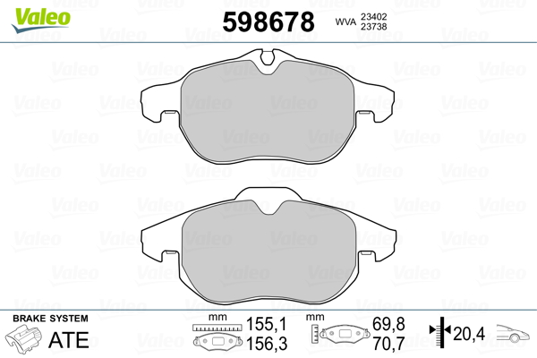 Valeo Remblokset 598678