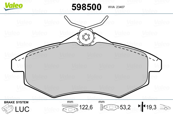 Valeo Remblokset 598500