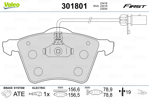 Valeo Remblokset 301801