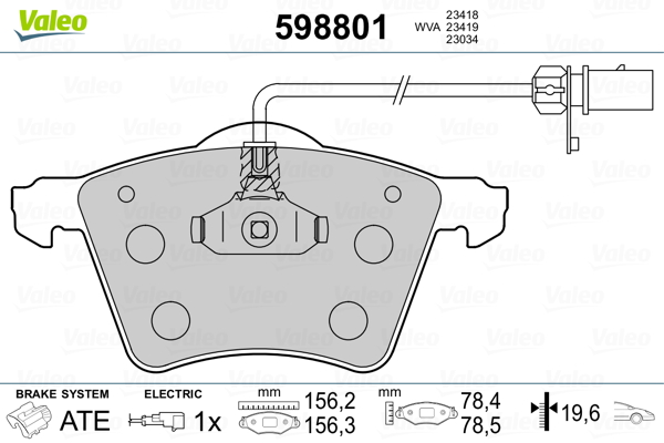 Valeo Remblokset 598801