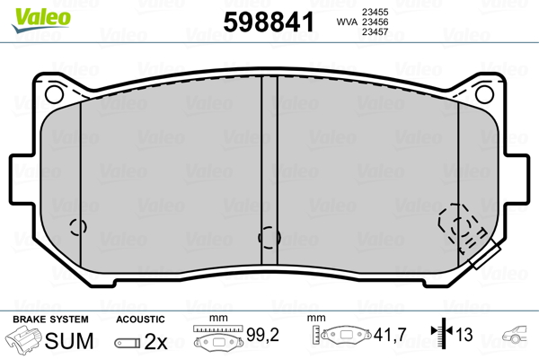 Valeo Remblokset 598841