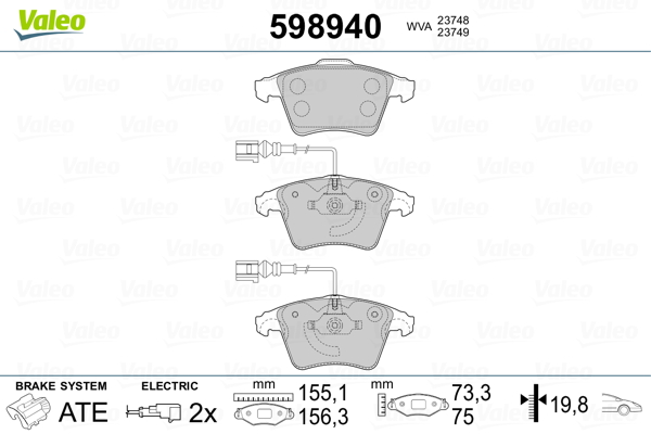 Valeo Remblokset 598940