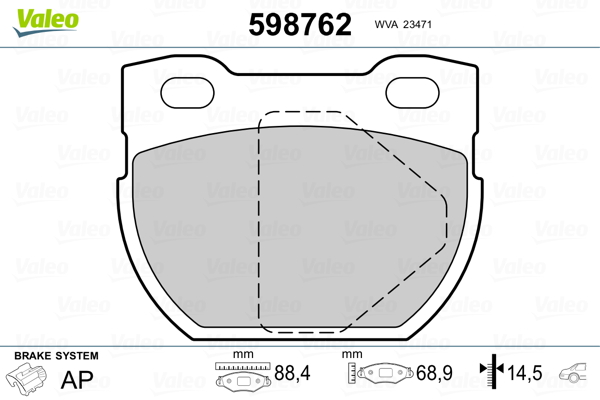Valeo Remblokset 598762