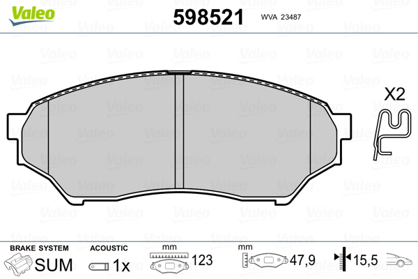 Valeo Remblokset 598521