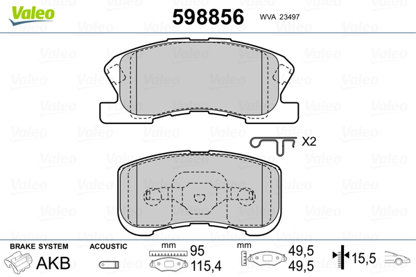 Valeo Remblokset 598856