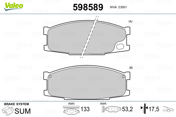 Valeo Remblokset 598589