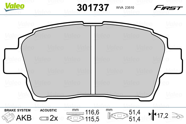 Valeo Remblokset 301737