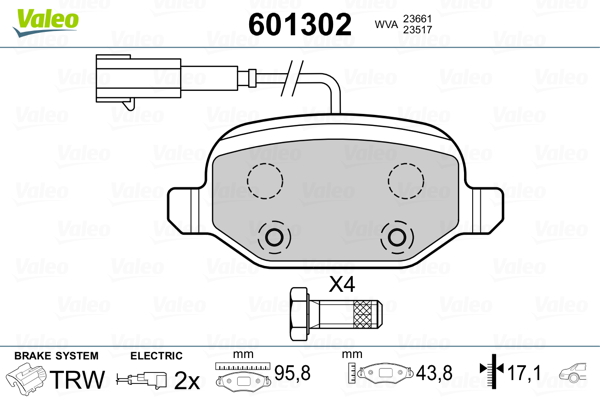 Valeo Remblokset 601302