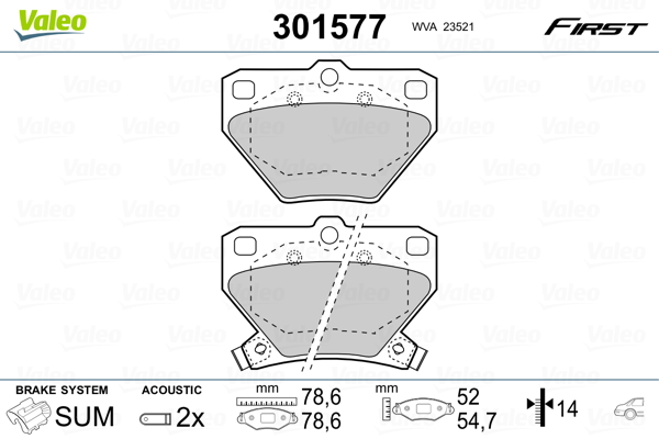 Valeo Remblokset 301577