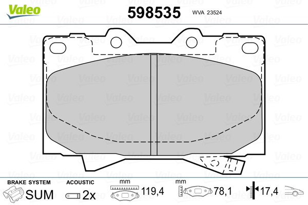 Remblokset Valeo 598535