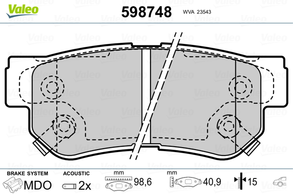 Valeo Remblokset 598748