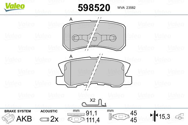 Valeo Remblokset 598520