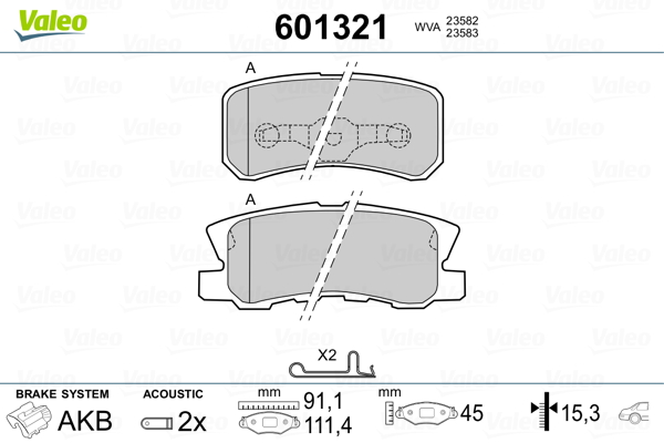 Valeo Remblokset 601321