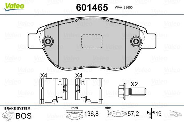 Remblokset Valeo 601465