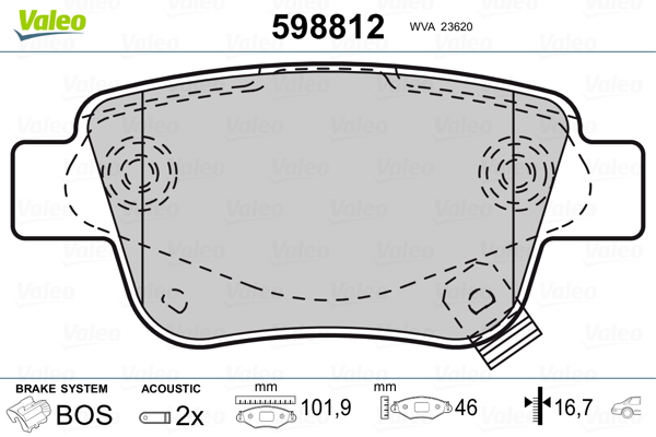Valeo Remblokset 598812