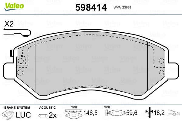 Valeo Remblokset 598414
