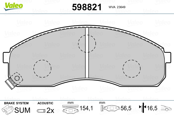 Valeo Remblokset 598821