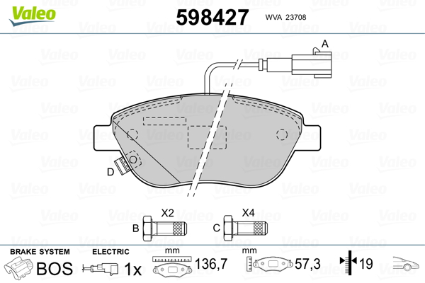 Valeo Remblokset 598427