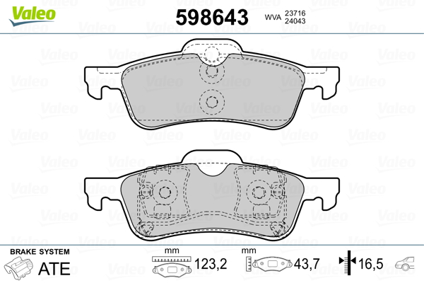 Remblokset Valeo 598643