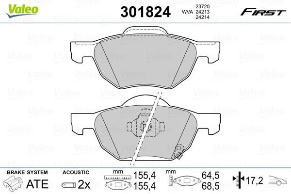 Valeo Remblokset 301824