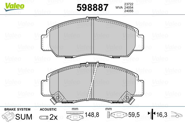 Valeo Remblokset 598887