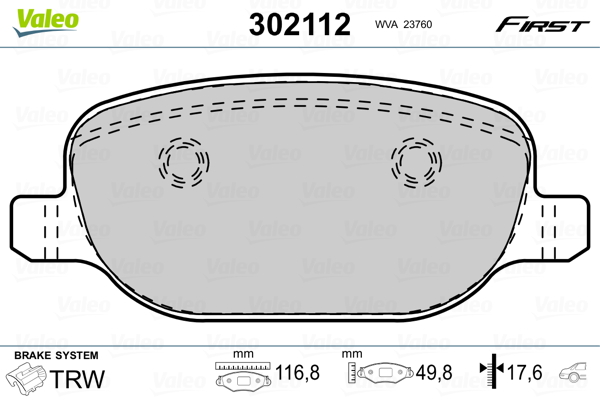 Valeo Remblokset 302112