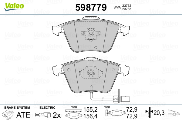 Remblokset Valeo 598779