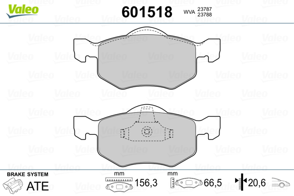 Valeo Remblokset 601518