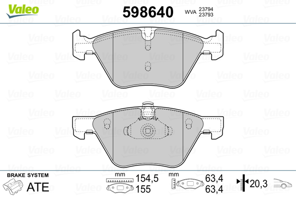 Remblokset Valeo 598640