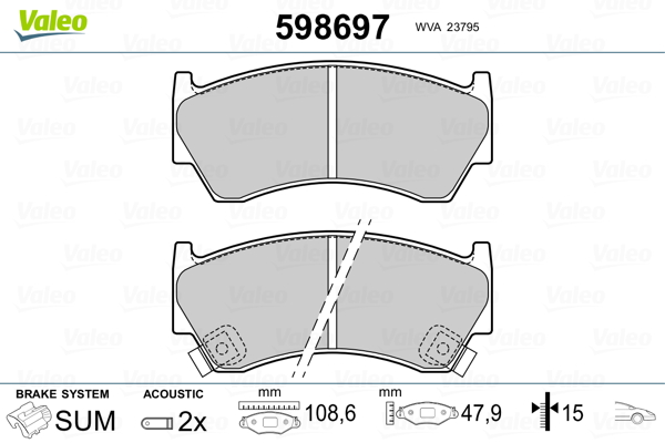 Valeo Remblokset 598697