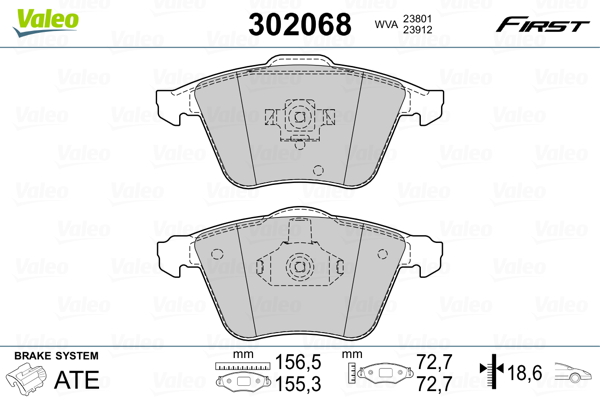 Remblokset Valeo 302068