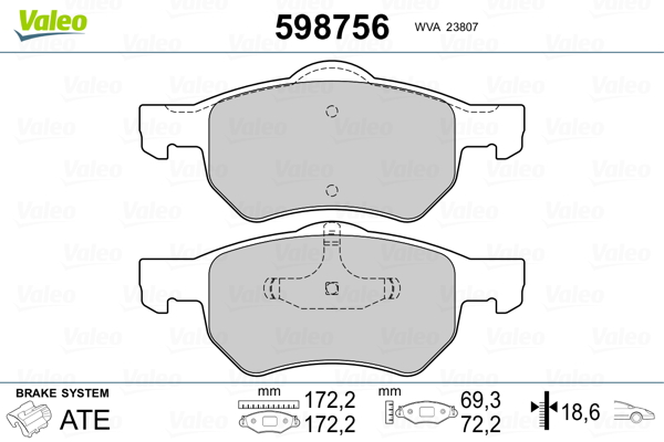 Valeo Remblokset 598756