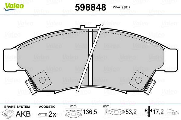 Valeo Remblokset 598848