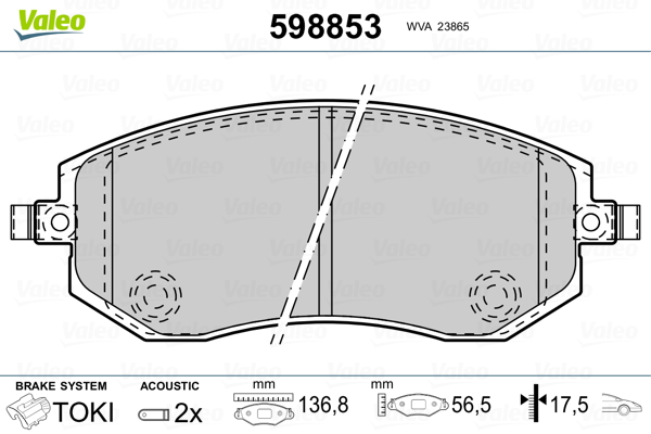 Remblokset Valeo 598853