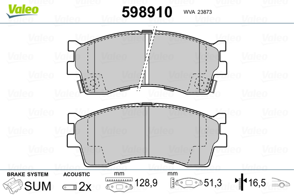 Valeo Remblokset 598910