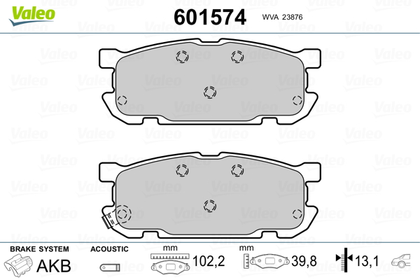 Valeo Remblokset 601574