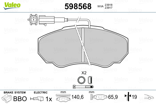 Valeo Remblokset 598568