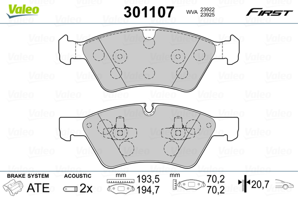 Valeo Remblokset 301107