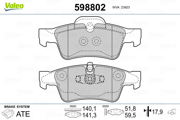 Valeo Remblokset 598802