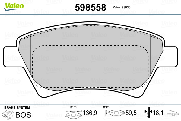 Valeo Remblokset 598558