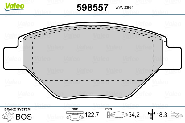 Valeo Remblokset 598557