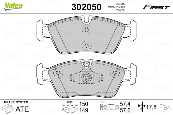 Valeo Remblokset 302050