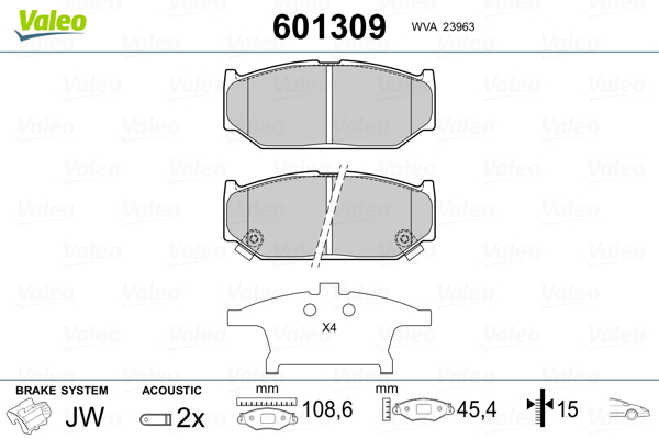 Valeo Remblokset 601309