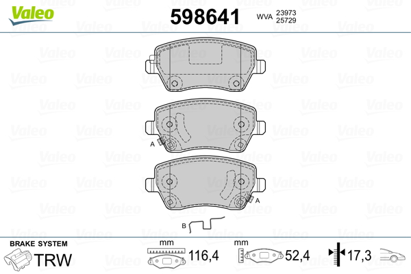 Valeo Remblokset 598641