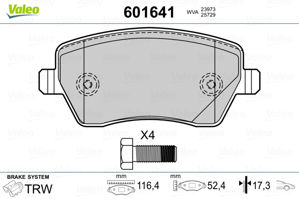 Valeo Remblokset 601641