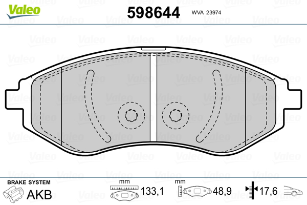 Valeo Remblokset 598644