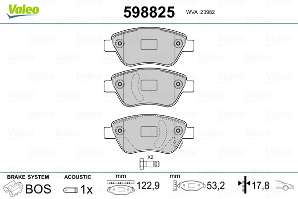 Valeo Remblokset 598825